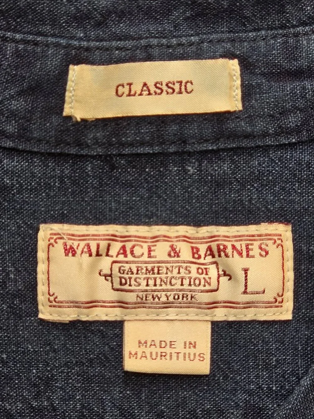 Wallace & Barnes Short Sleeve Linen Blend Classic Fit Button Down L